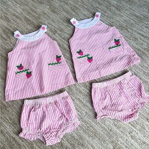 Florence eiseman twin strawberry dresses